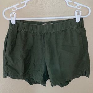 Madewell pine green shorts